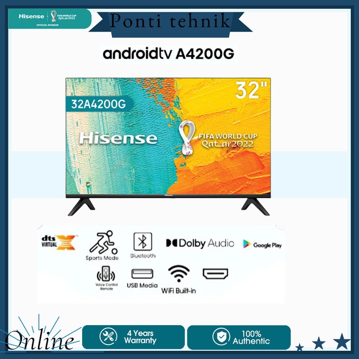 HISENSE 32" LED HD A4200G 32A4200G Android TV