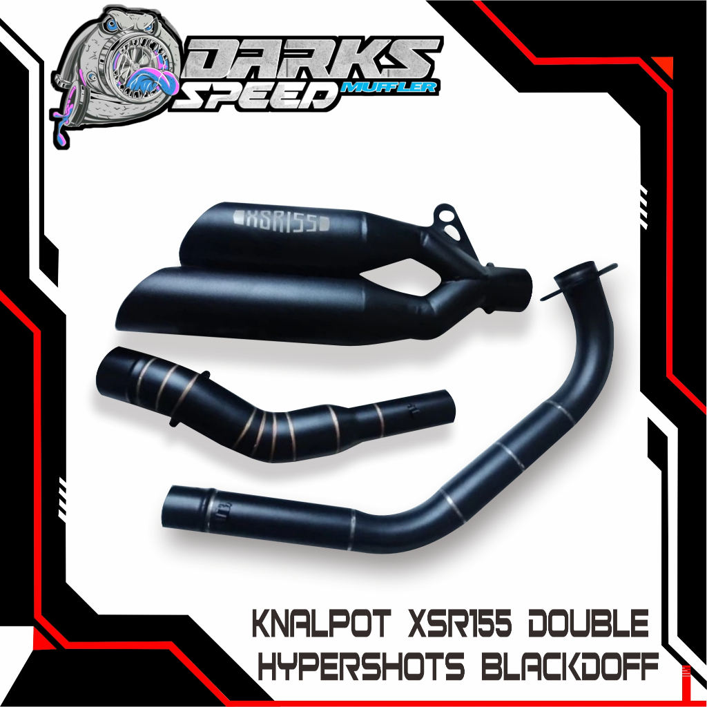 Knalpot Xsr 155 double Hypershots blackdoff