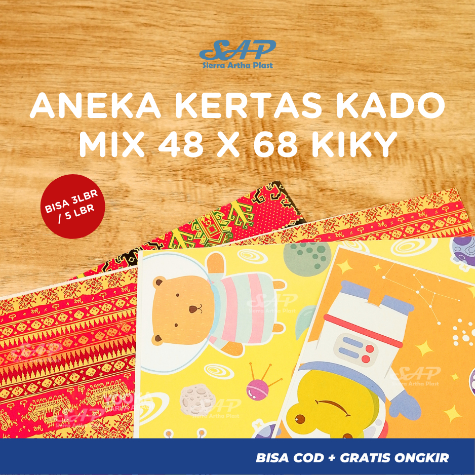 

KERTAS KADO MIX VARIASI UKURAN 48 x 68 KIKY