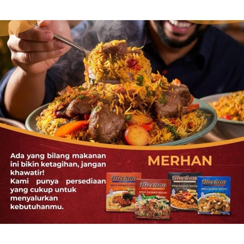 

Merhan Nasi Briyani Original 500gram - Paket beras basmati dan bumbu Briyani