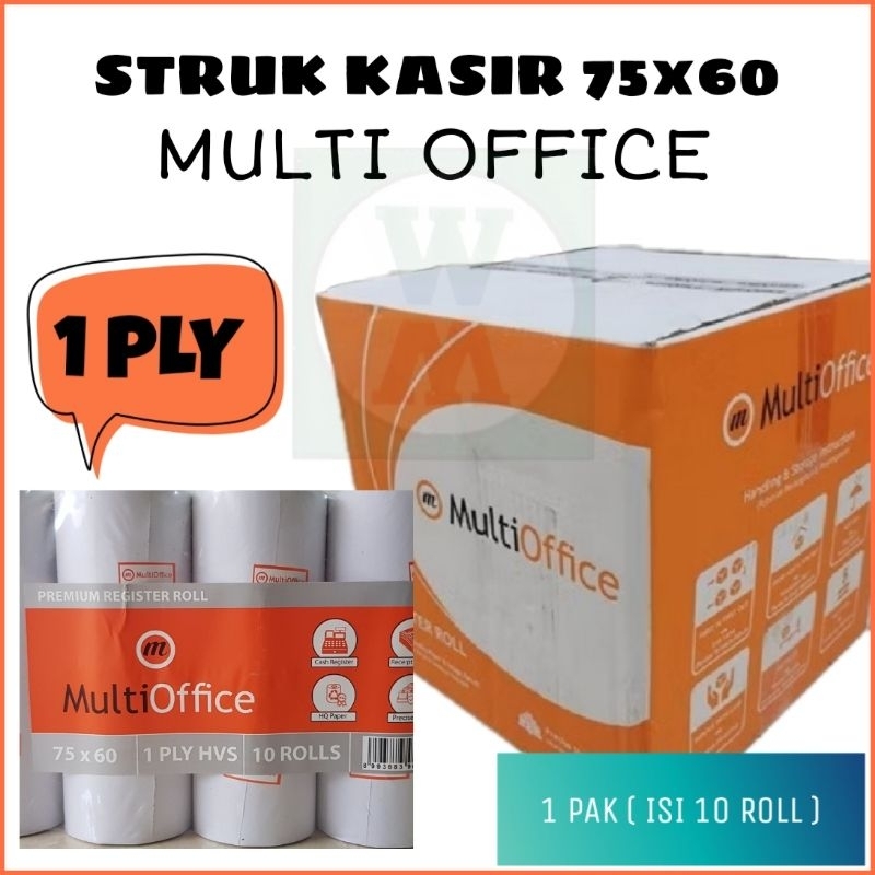 

Kertas struk 75×60 1ply Multi Office