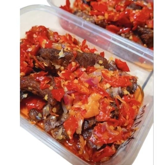 

dendeng balado 250gr/empal daging /rendang/non msg/ frozen food/ lauk siap makan