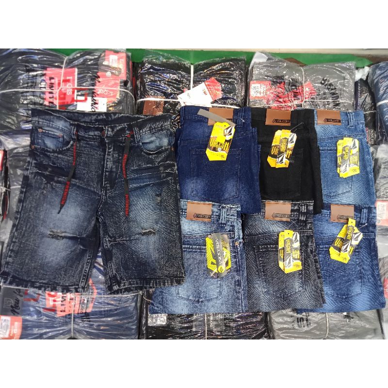 celana pendek jeans snow sobek pria/celana sobek pendek jeans snow/celana pendek jeans riped/celana 