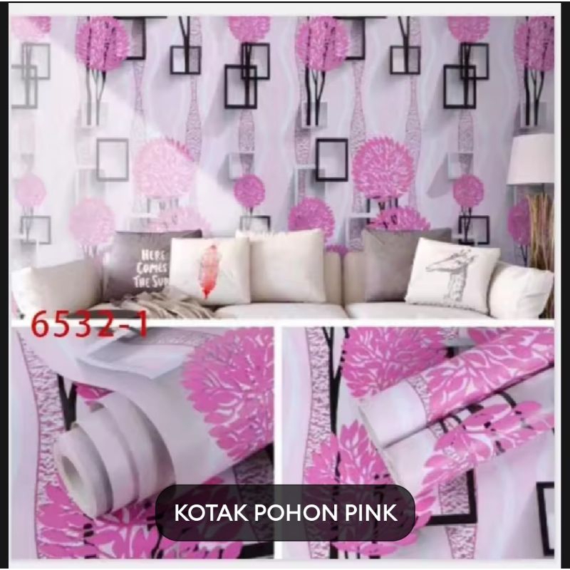 wallpaper stiker dinding motif kotak wallpaper kotak pohon keren dan elegand 1roll termurah