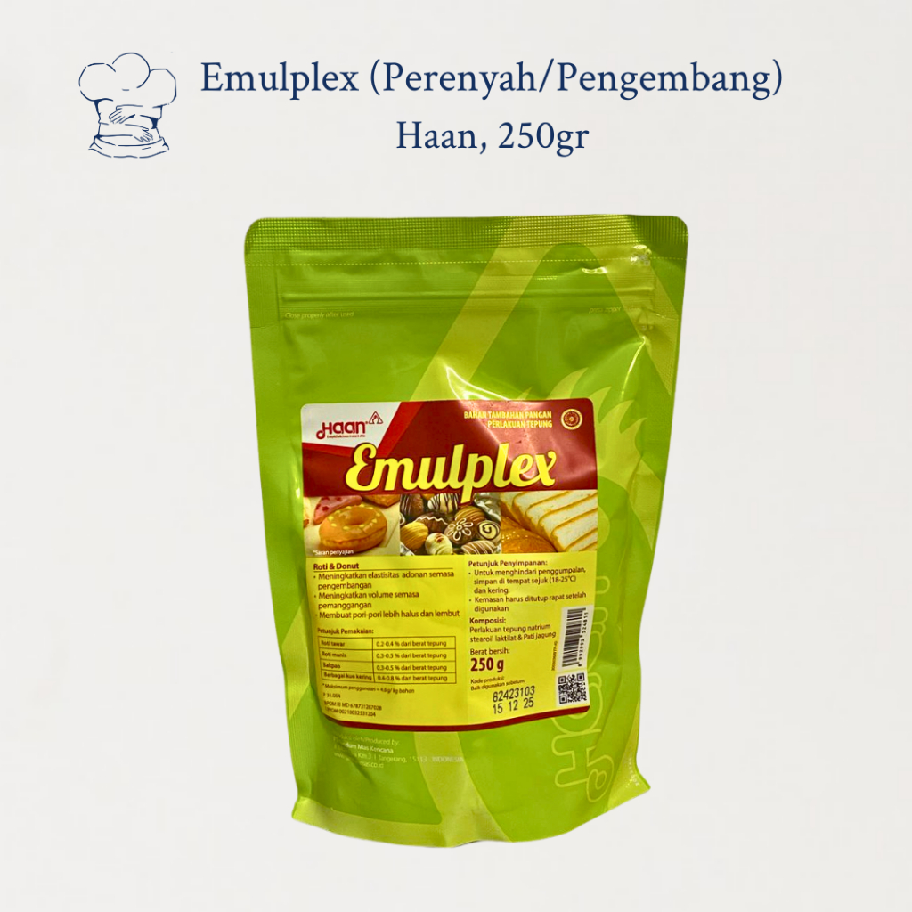 

Haan Emulplex – Emulsifier Pengembang Kue 50gr / 250gr | Cake Stabilizer Untuk Baking