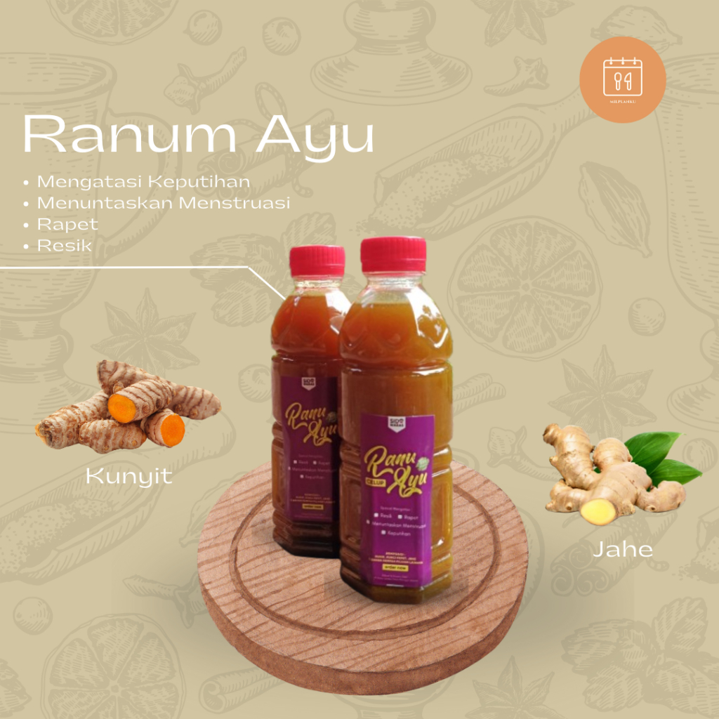 

Ranum Ayu/Minuman Herbal/Rempah/Diracik Khusus Merawat Kewanitaan