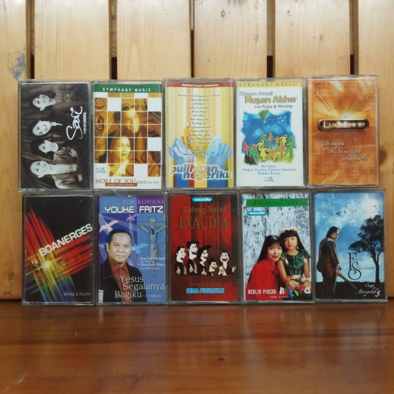KOLEKSI KASET PITA MUSIK LAGU ROHANI KRISTEN DAN LAINNYA