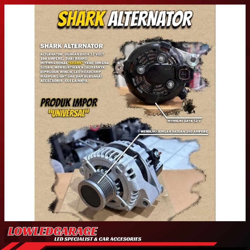 ALTERNATOR MOBIL UNIVERSAL DINAMO AMPERE 160 A