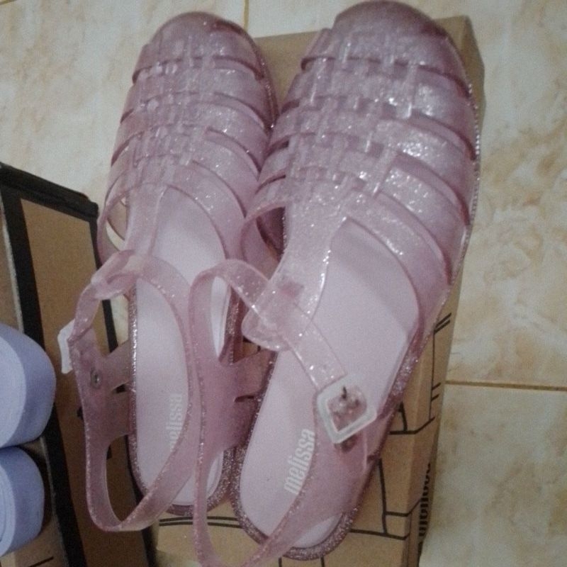 Melissa Shoes Possession Glitter Pink Ukuran 39 Premium Quality