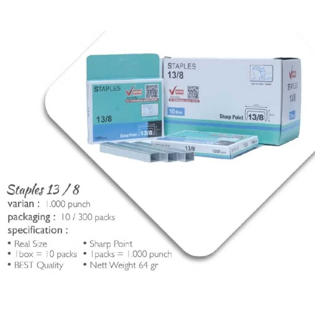 

ISI STAPLES 13/8 V One Refill Jepretan / Isi Stapler MERK V-ONE