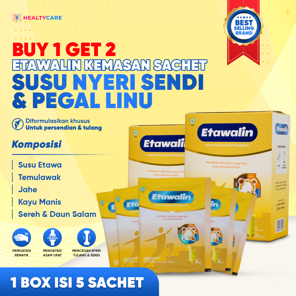 

Etawalin Paket 2 Box [Kemasan Sachet] - Susu Kambing Etawa Atasi Nyeri Tulang & Sendi | HALAL BPOM