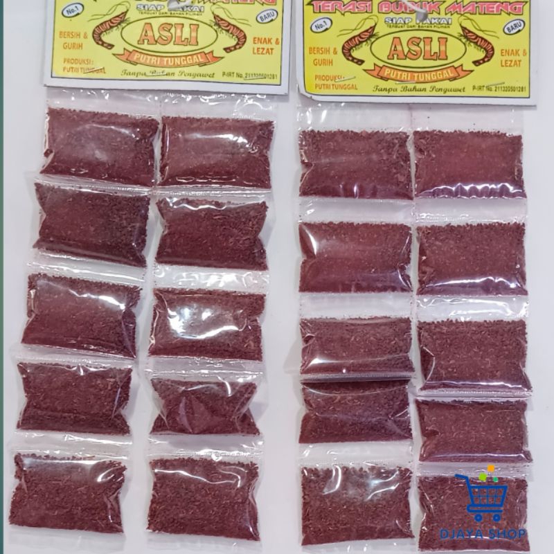 

terasi bubuk mateng per rantuy/per renceng