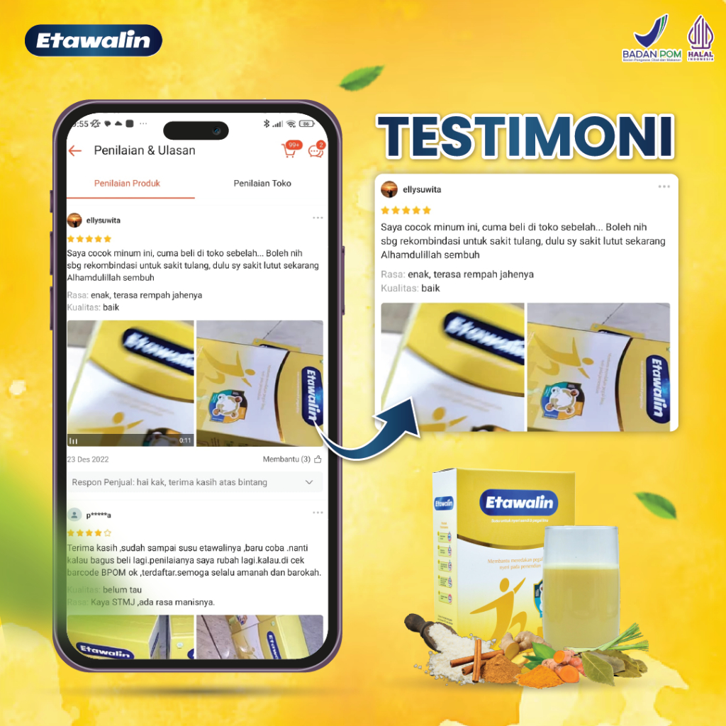 

New // - Susu Kambing Etawa Suplemen Atasi Masalah Tulang & Sendi Herbal Alami Asli // 100% Original