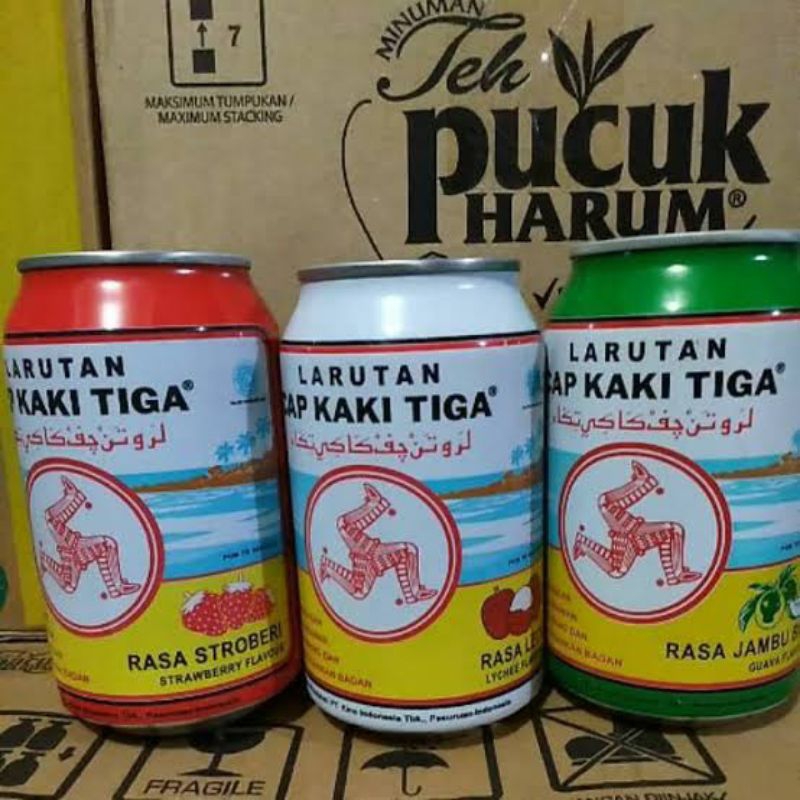 

Larutan Cap Kaki 3 Caps Jeruk, Jambu & Leci 320ml (24 pcs)