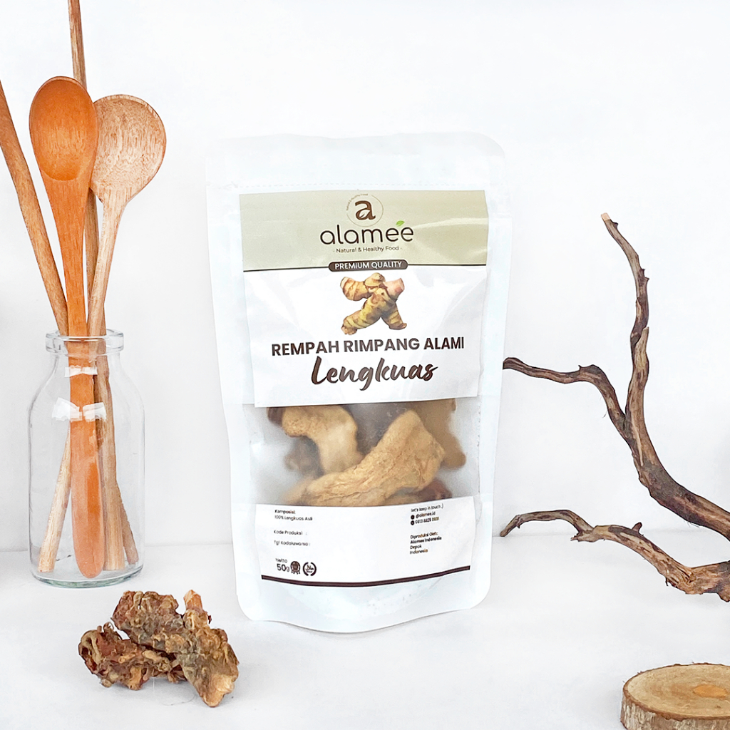 

ALAMEE Lengkuas Kering Dried Galangal Iris Rempah Organik Alami Bumbu Seasoning Masakan Masak 50gr