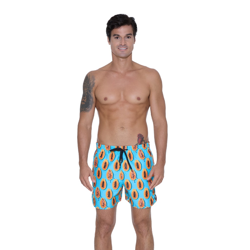 69Slam Celana Pendek Pria - MEN PAPAYEAH SAMOA ELASTIC WAIST BOARDSHORT - SEBPYH-PM