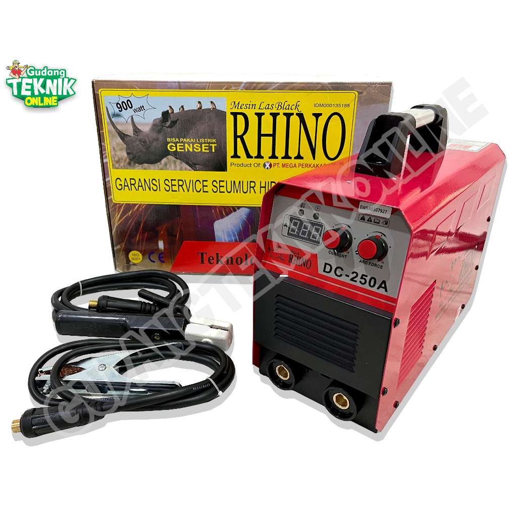 Mesin Las MMA RHINO DC 250A 1 Phase / Mesin Inverter Trafo Travo MMA 250 Ampere RHINO