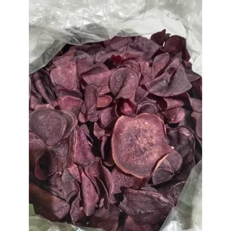 

Keripik Ubi Ungu 1kg Kripik Ketela Ungu Enak Manis Renyah Cemilan Manis Ubi Ungu