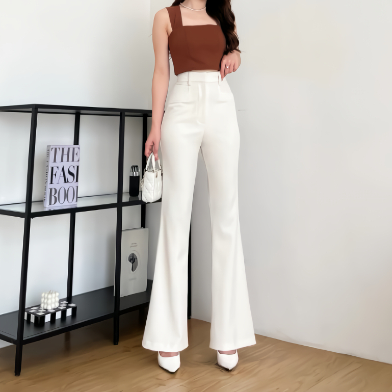 Kylie Cutbray Pants - Highwaist Flare Pants - Celana Cutbray Highwaist Wanita