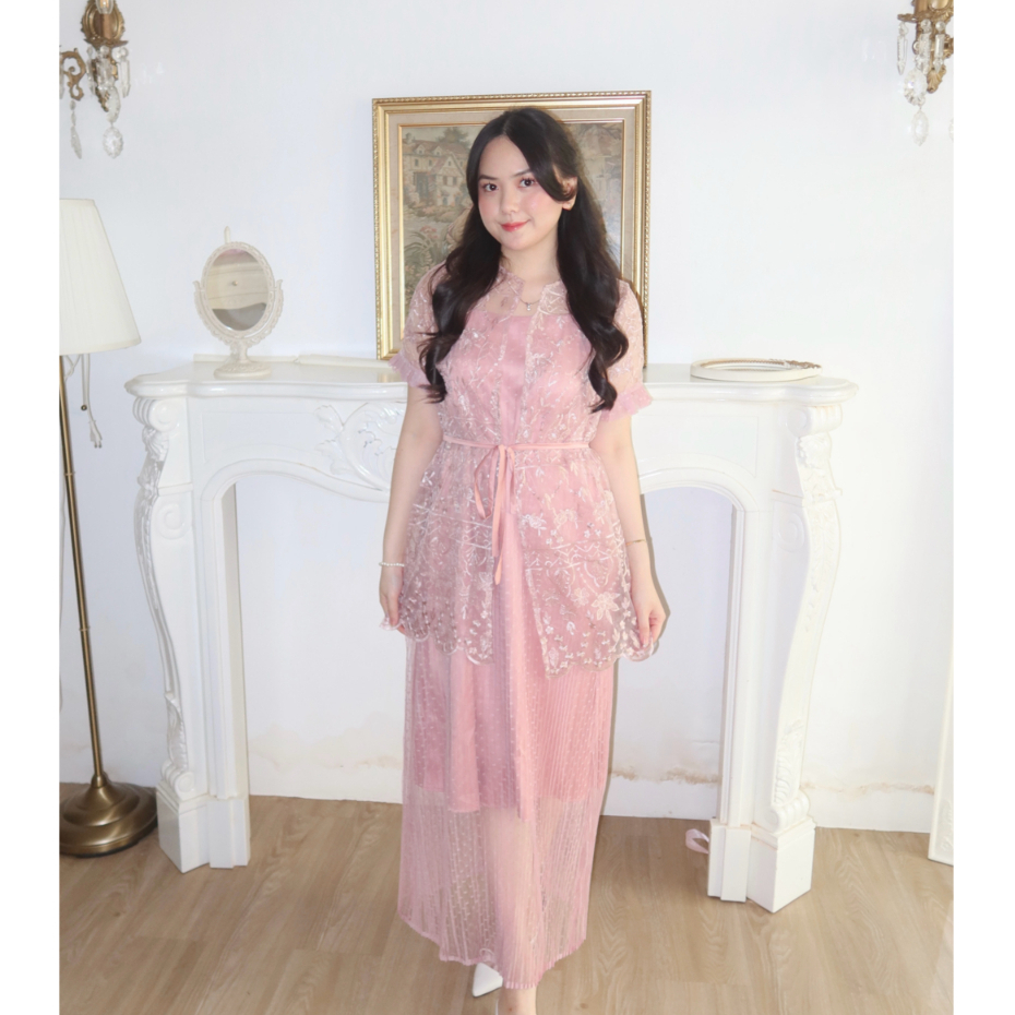 Miss Nomi Yocelyn Long Dress Gaun Pesta Brokat Inner Outer Graduation