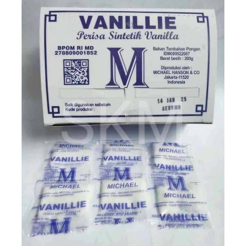 

[100 Sachet X 2gram] VANILLIE M PERISA VANILLA / VANILLA Bubuk/ PEWANGGI KUE / VANILI