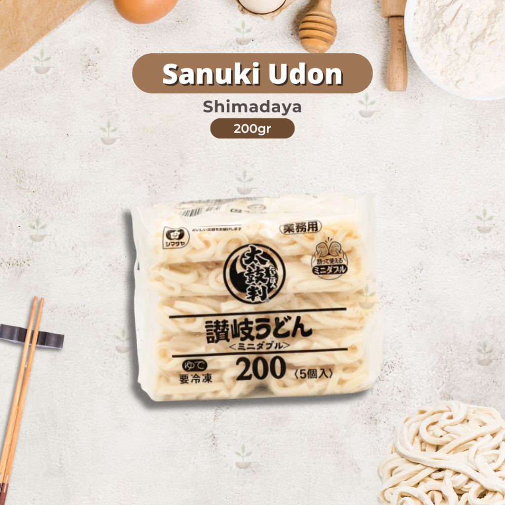 

Udon Shimadaya Sanuki Mie Udon Premium - Taikoban Sanuki Mie Basah Jepang - Udon Jepang