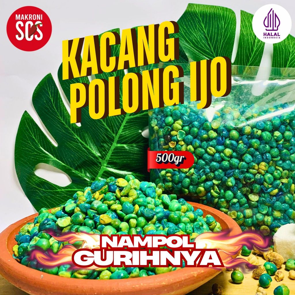 

500GR | 1/2KG Kacang Polong Ijo Jaipong Kemasan Pack Gurih Renyah