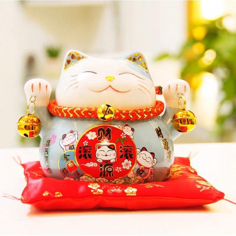 Lucky Cat Keramik / Pajangan Lucky Cat / Celengan Lucky Cat
