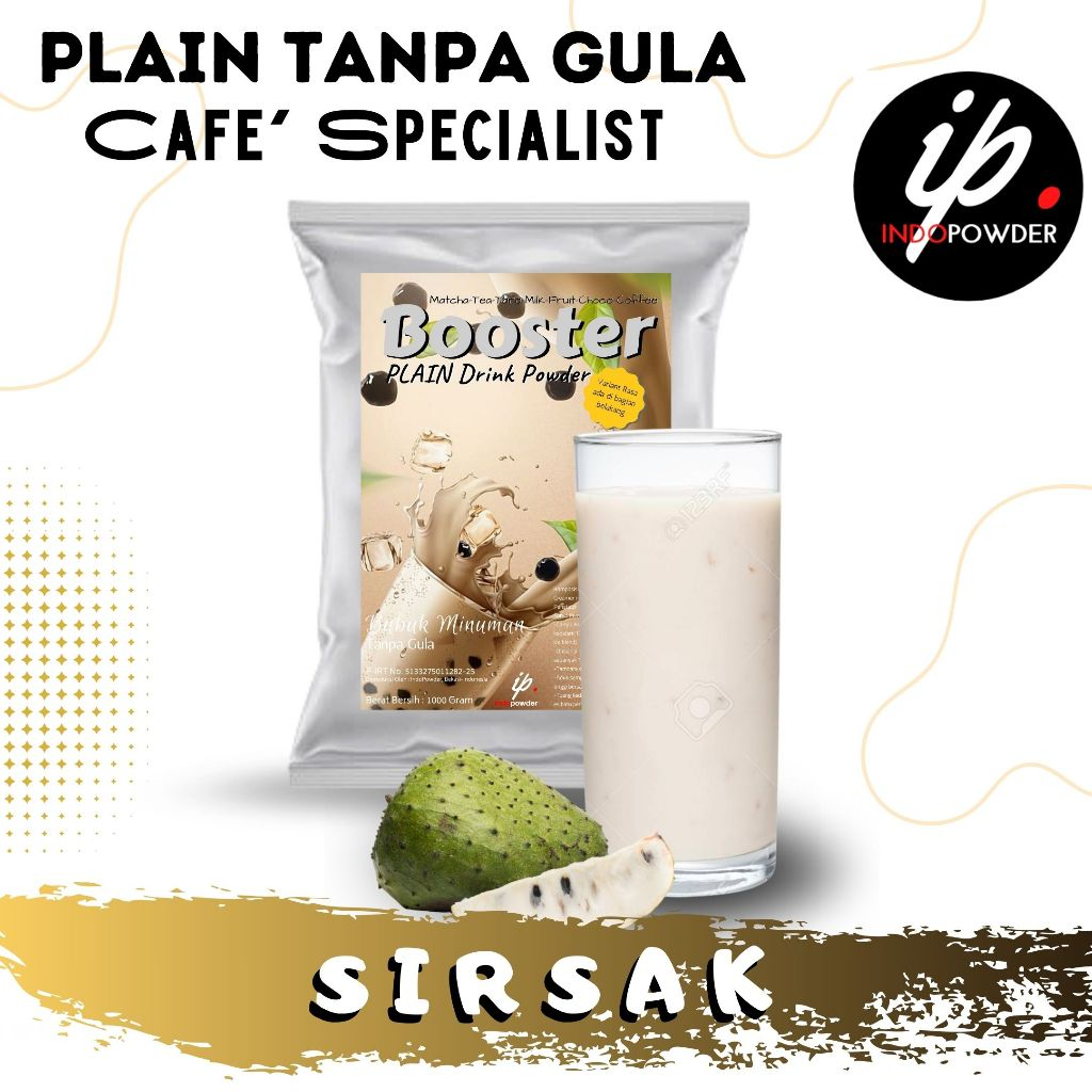 

IP Kendal - Bubuk Minuman TANPA GULA / PLAIN Rasa SIRSAK 1Kg Untuk Cafe, Resto & Usaha Minuman