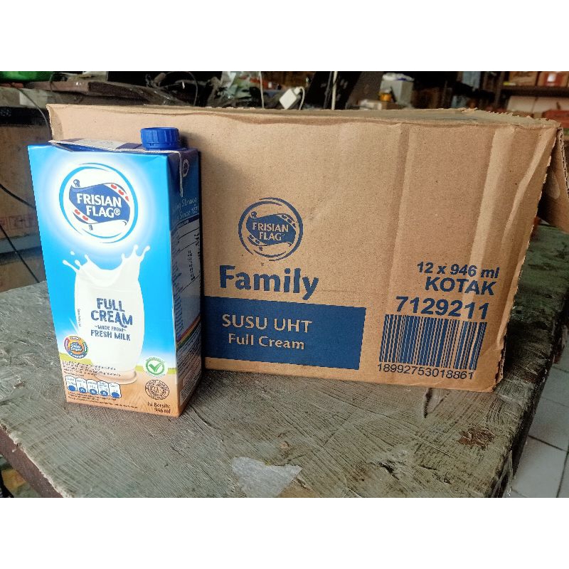 

Frisian Flag Susu UHT Full Cream 945 ML / 12 Pcs Per Dus