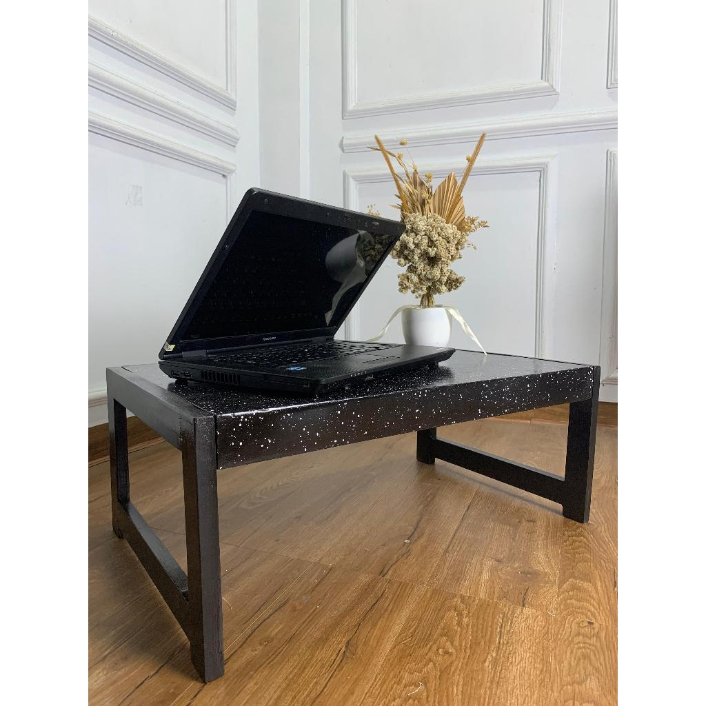 Meja Belajar Anak Aesthetic Minimalis Portable Hitam