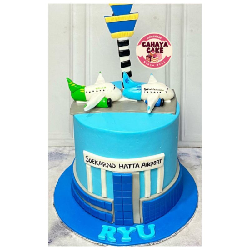 

Kue Ulang Tahun Pesawat / Airplane Cake / Plane Cake / Kue Ultah Custom
