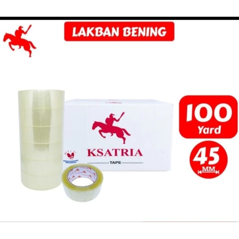 

Lakban Bening -- Coklat / OPP Tape Ksatria 45mm x 100 Yard