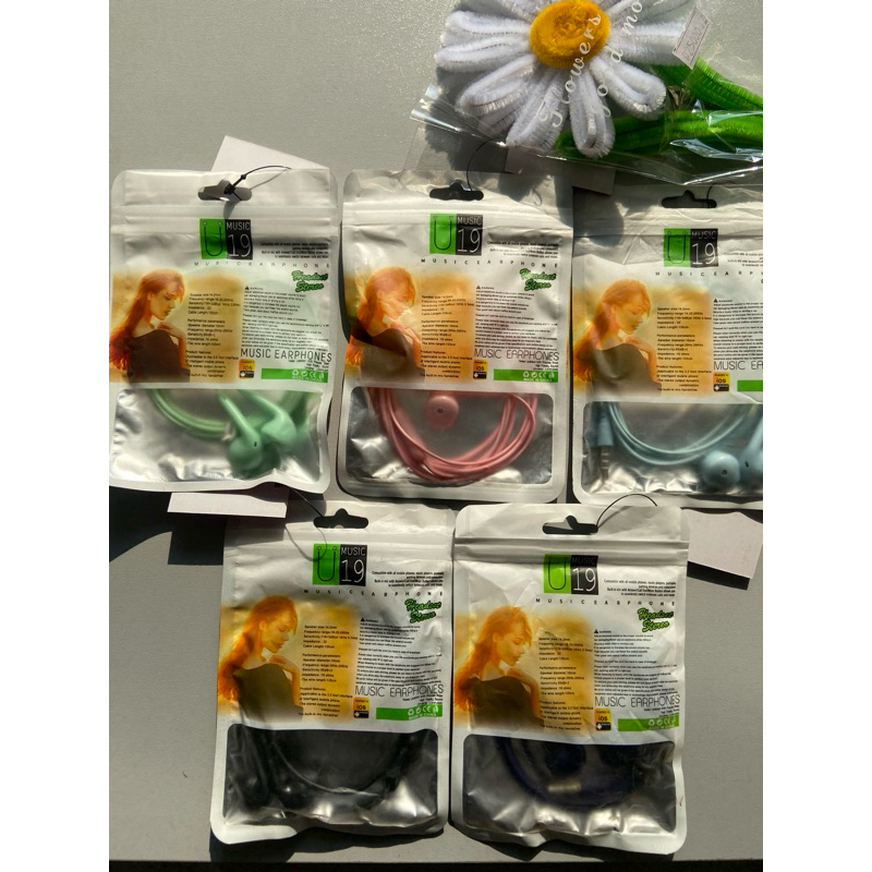 Headset Stereo U19 Macaron Handsfree Extra Bass Earphone U 19 Hifi Stereo Extra Bass Jack 3.5MM With