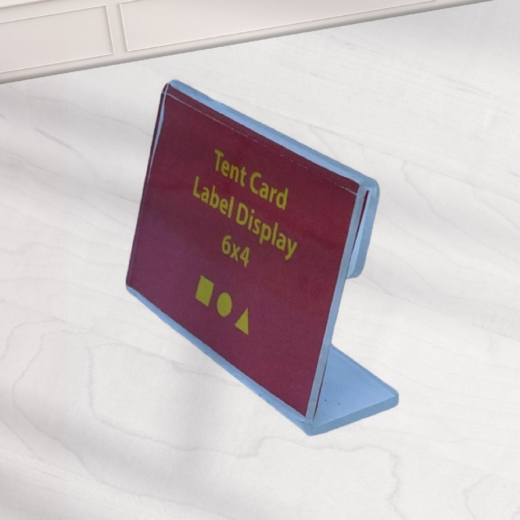 

Standing Label Akrilik 4x6cm | Tempat Brosur Mini / Etalase Display Harga