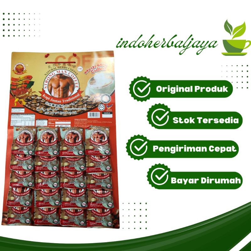 

Srongman Coffe Malaysia 1 Papan Original 20 Saset