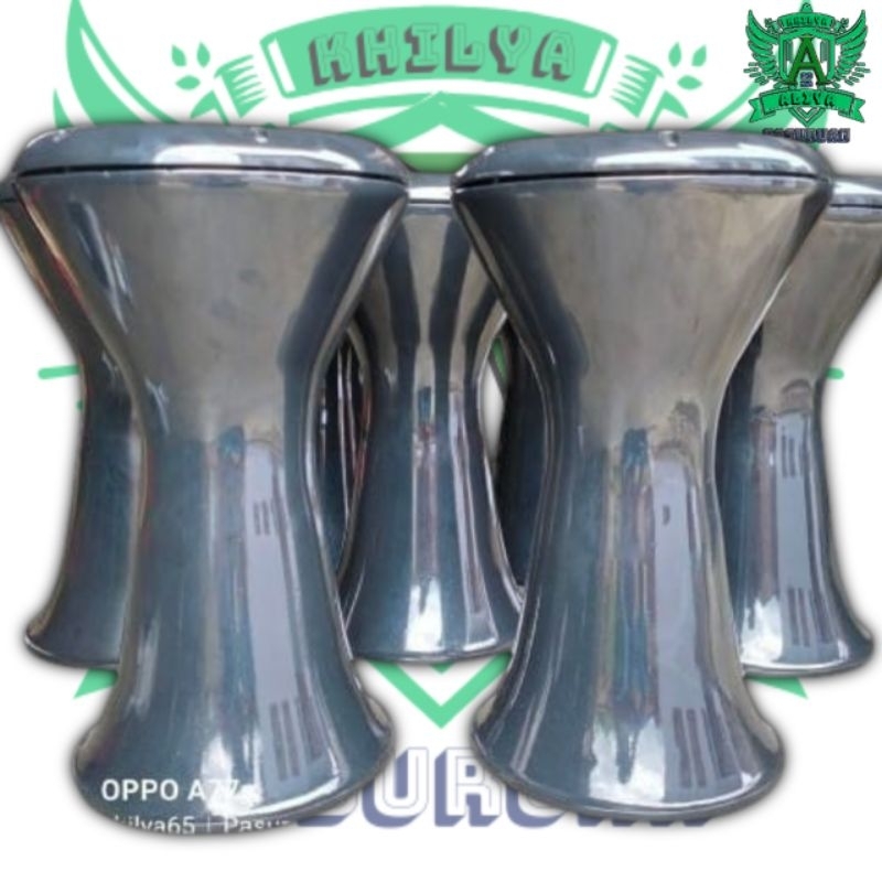 DARBUKA 8 INCH HITAM GELAP+ KUNCI L