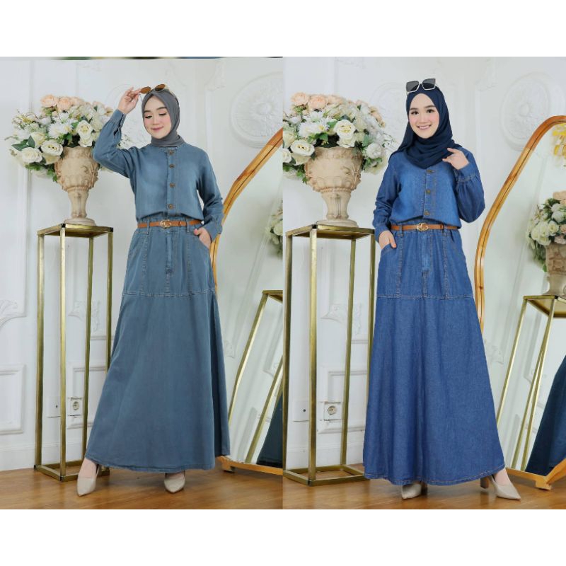 COD GAMIS JEANS SIMPLE GAMIS JEANS MURAH OOTD GAMIS JEANS KEKINIAN GAMIS SIMPLE GAMIS JEANS JUMBO MU