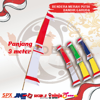 BENDERA UMBUL UMBUL BANDIR MINI GARUDA (3 Meter)
