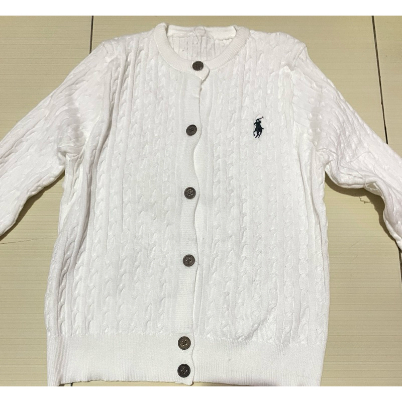 (READY STOKK) POLO CARDIGAN WANITA cardigan rajut lengan panjang PUTIH