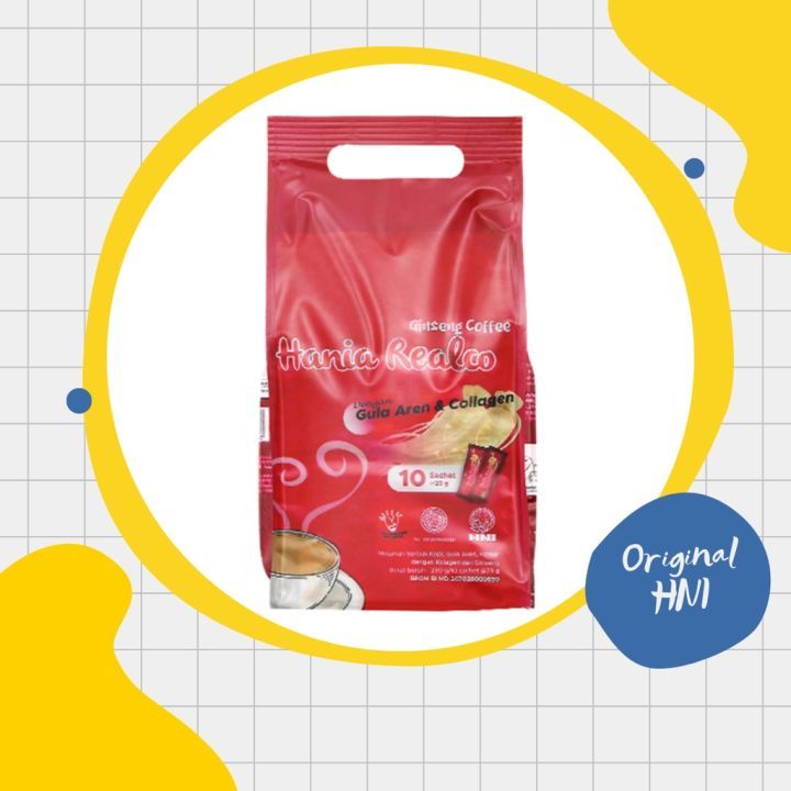 

HNI HPAI Hania Realco Kopi Ginseng Kesehatan Coffee Asli 10 Sachet