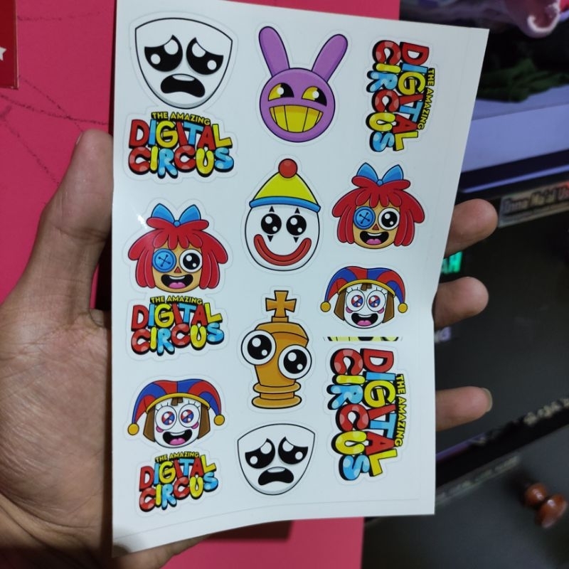 

Sticker 1 Lembar the Amazing Digital Circus ukuran A6