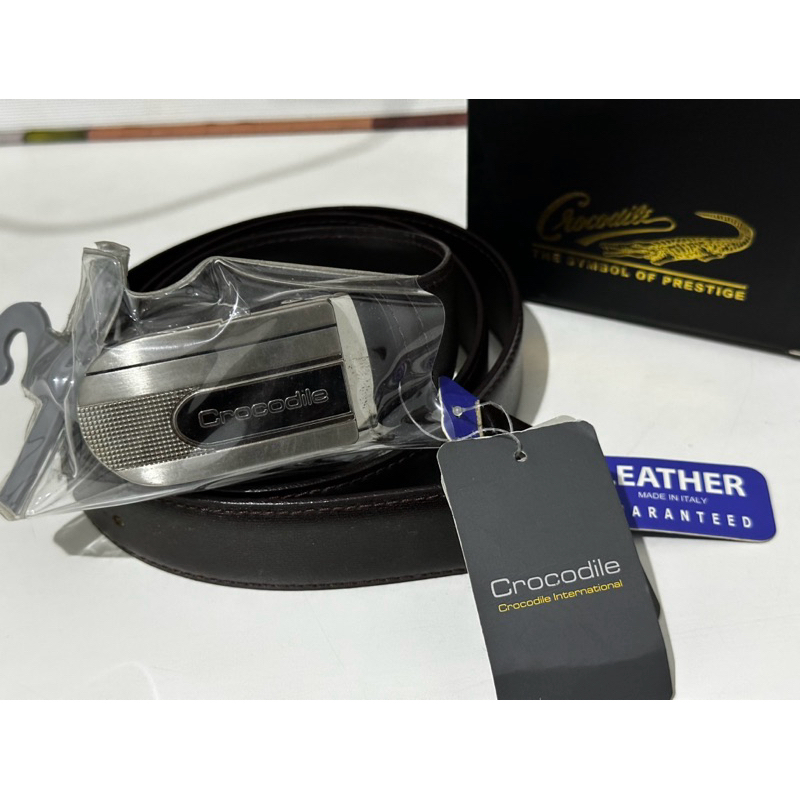 ikat pinggang pria Crocodile kulit