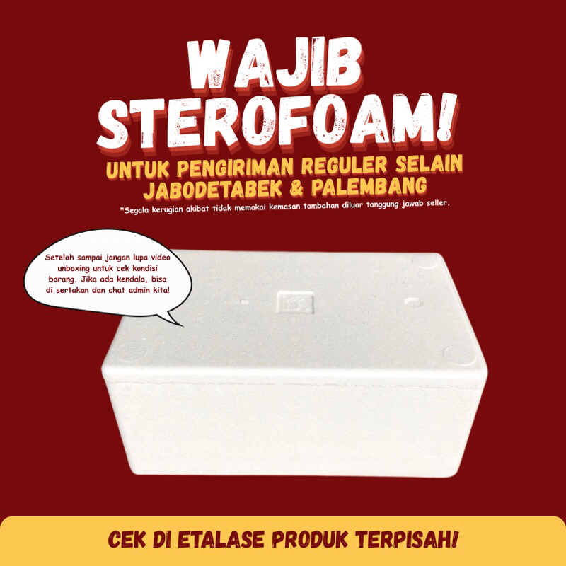 

Sterofoam untuk kirim Pempek Tahan dingin 5 hari