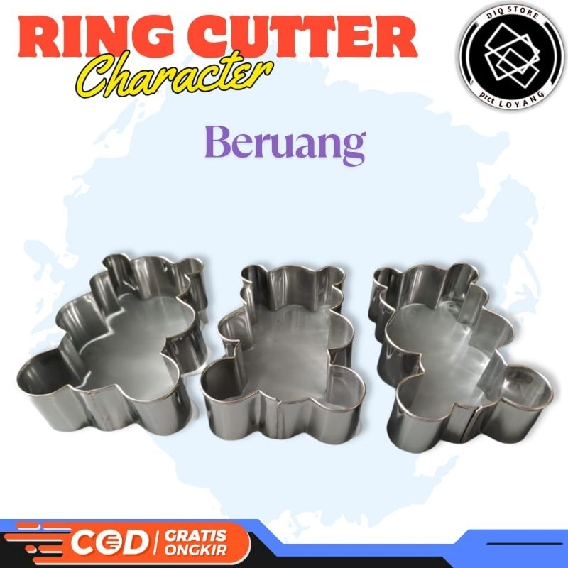

ring karakter beruang/ring cutter bear