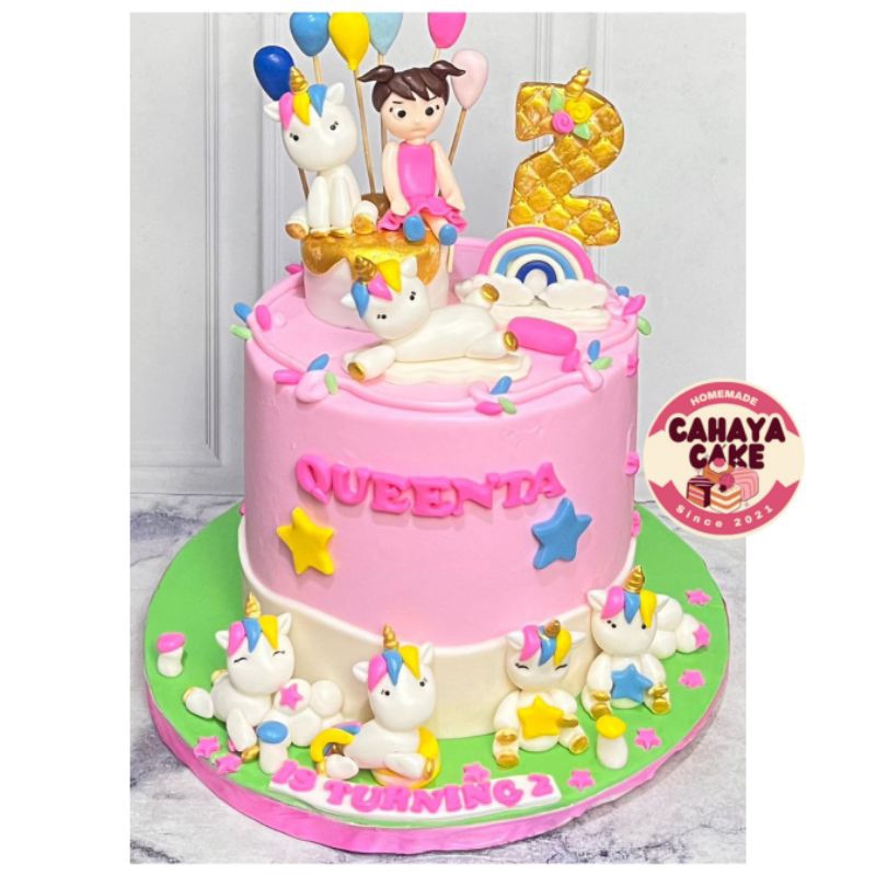 Kue Ulang Tahun Unicorn / Unicorn Cake / Kue Ultah Unicorn Anak Perempuan