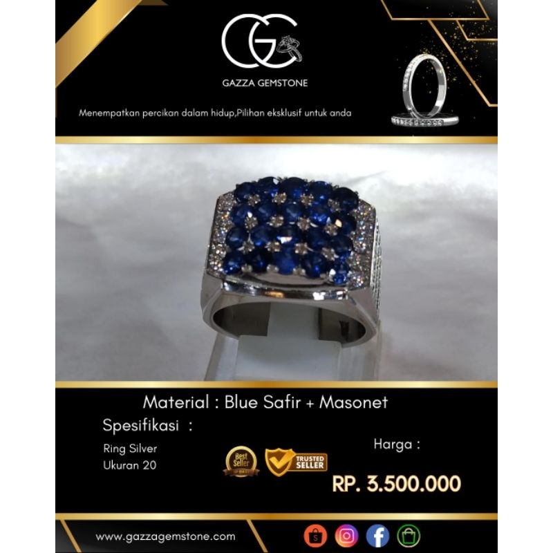 Cincin Blue Safire + Masonet