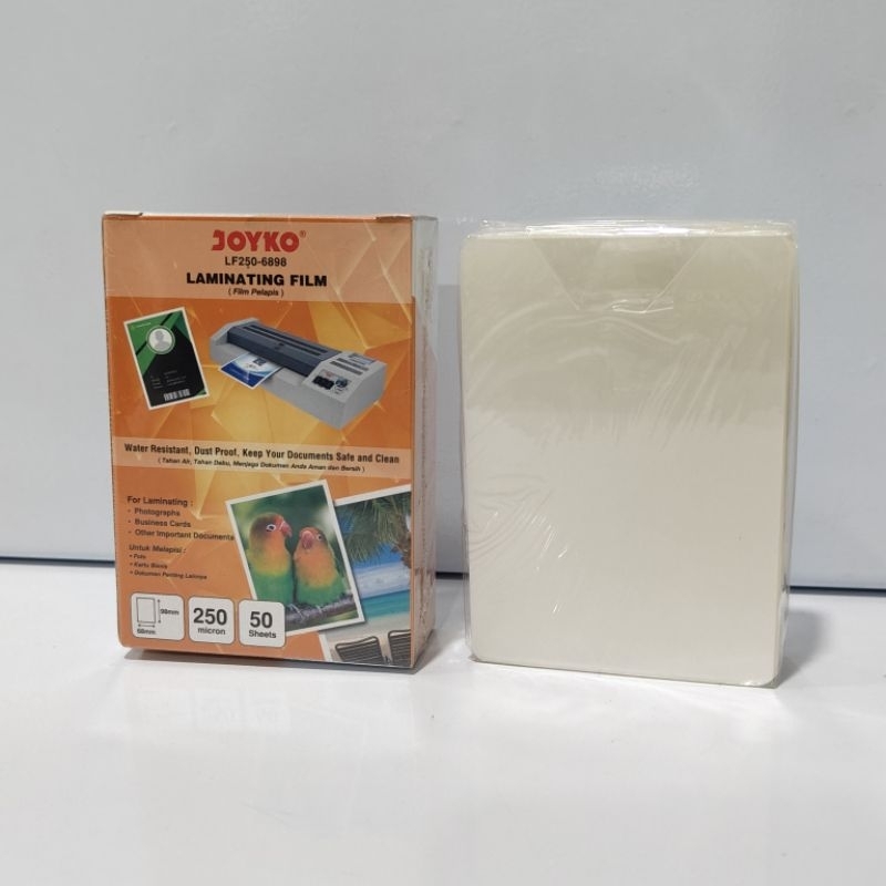 

1 Pak Plastik Laminating KTP 250micron isi 50 Pcs