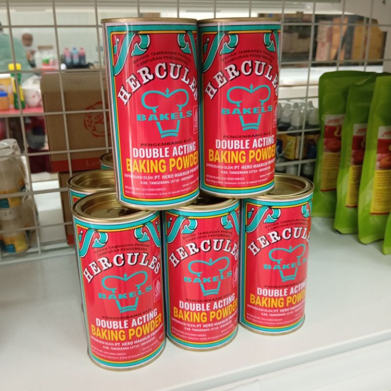 

Hercules Baking Powder Strong Double Acting 450g Bahan Pengembang Adonan Kue Roti Cookies Lebih Kuat