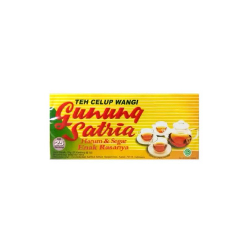 

Teh Celup Gunung Satria Kotak isi 25 Pcs Khas Kalsel Aroma Original